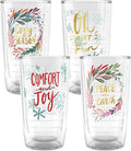 Tervis EttaVee Sleigh All Day Festive Christmas Holiday Season Made in USA Double Walled Insulated Tumbler Travel Cup Keeps Drinks Cold & Hot, 16oz - 4pk, Assorted