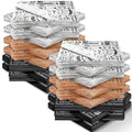Outus 1800 Pcs 12 x 12 Inch Deli Wax Paper Sheets Grease Resistant Tray Basket Liner Newsprint Paper Water and Grease Proof Sandwich Wrapping Square Hot Dog Wrapper for Food Baking (White,Black,Brown)