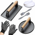 Smash Burger Press Kit 56 Pcs,grill press,7.9 Inch Cast iron hamburger smasher tool, Bacon Press,Burger Smasher for Grill and Griddle Accessories,Barbecues and Tailgates