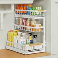 Under Sink Organizer and Storage for Bathroom and Kitchen - 1 Pack 3 Tier Under Cabinet Pull Out Shelf Organizers - Slide Out Drawer Organization for Home Cabinets Shelves and Drawers