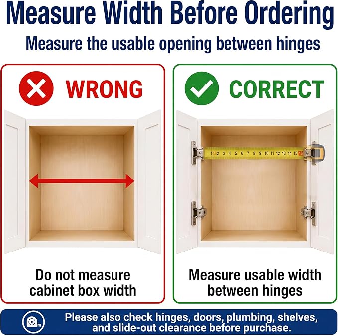 2-Tier Pull Out Cabinet Organizer, 22.5" W x 21.5" D, Heavy Duty Dual Slide Out Shelves for Wide Base Cabinets, Chrome Wire Basket Drawer for Pots, Pans, Pantry & Cleaning Supplies