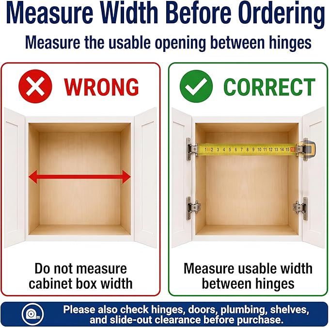 2-Tier Pull Out Cabinet Organizer, 11.5" W x 21.5" D, Heavy Duty Dual Slide Out Shelves for Narrow Base Cabinets, Chrome Wire Basket Drawer for Spices, Bottles & Snacks