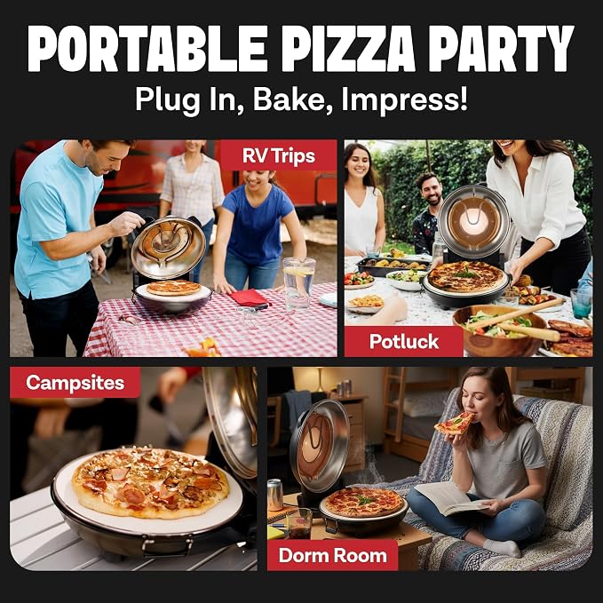 PIEZANO XL 14" Electric Pizza Oven Indoor Countertop Pizza Maker