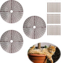 Z metnal Plant Pot Grid 20.8", 3 Pcs Cuttable Grid Plant Soil Cover, Plastic Grid Plant Pot Cover, Flower Protector,Keep Cats Out of Potted Plants