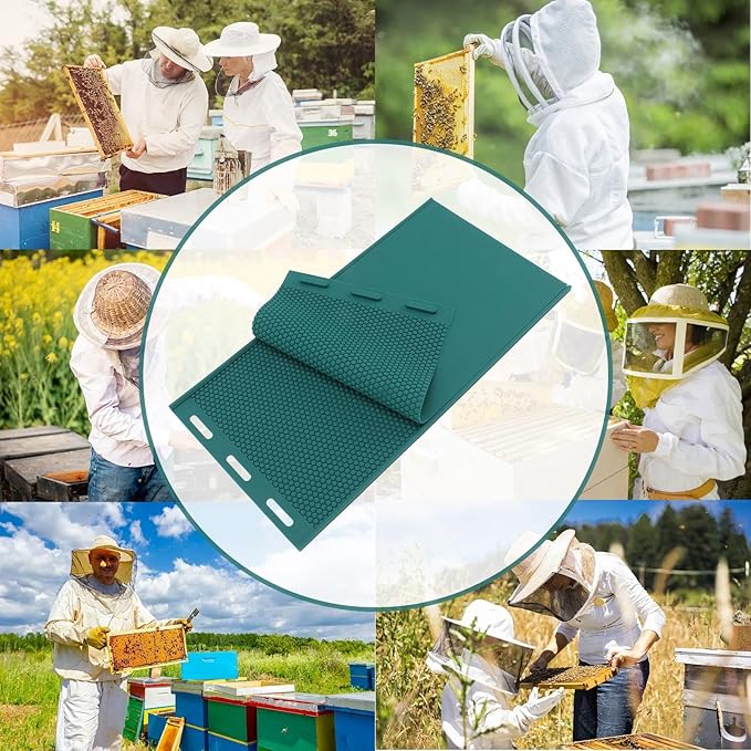 Silicone Beeswax, Flexible Beeswax Press Honeycomb Sheets Making, Reusable Beeswax Sheets Beekeeping Supplies, Beehive Sheet