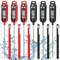 Copkim 6 Pcs Meat Food Thermometer Food with Probe Water Liquid Instant Read Digital Thermometer Kitchen Cooking Supplies for Cooking BBQ Milk Yogurt (Red,Black)