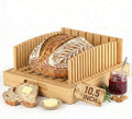 Sourdough Bread Slicer for Homemade Bread - 10.5" Extra Wide Premium Bamboo Guide for Large Round Loaves & Artisan Baking - Heavy Duty Stable Mortise-Tenon Structure with Crumb Catcher Tray