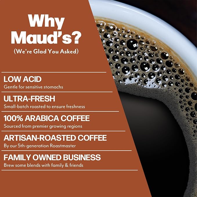 Maud's Cinnamon Roll & Butter Toffee Flavored Coffee Pods, 22ct, Medium Roast Flavored Coffee in Single Serve Pods – 100% Arabica Beans, Compatible with Keurig K Cups Maker