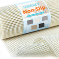 Songrey Non-Adhesive Drawer and Shelf Liner, Non Slip Cabinet Liners, Protect Kitchen Cupboard, Bathroom Drawers, Breathable, Thick Strong Grip mat (17.5IN x 20FT, Cream)