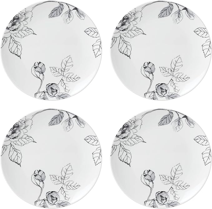 Oneida Sketchbook Piece Dinnerware Set, 12 Count, White, Dorm Necessities, Dorm Essentials