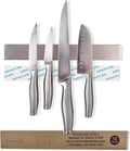 Premium Magnetic Knife Strip for Wall no Drilling – 12 Inch Stainless Steel Magnetic Knife Holder with Neodymium Magnet Strong Adhesive Tape - Lightweight Kitchen Magnet Knife Bar