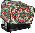 Traditional Retro Pattern Covers for 4 Slice Toasters,Cute Country Bread Machine Cover with Handle,Washable Stain Resistant Kitchen Small Appliance Cover Dining Decor