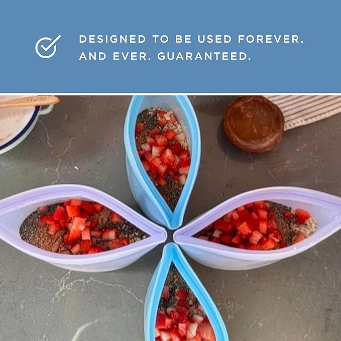 Stasher Silicone Reusable Storage Bag, 6-Cup Bowl, Reusable Freezer Bags, Microwave, Dishwasher, Oven Safe, Sous Vide, Premium Lunch Container, Eco Friendly, Food-safe Silicone Snack Bag, 48 oz, Red | Reusable Food Bag