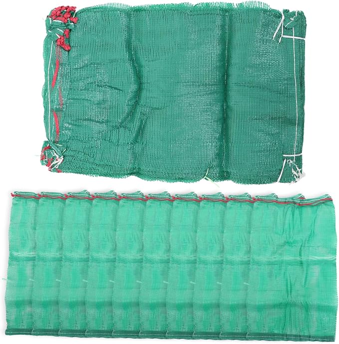 Ciieeo 50pcs Multifunctional Mesh Produce Bags Reusable Storage Bags Breathable Drawstring for Vegetables Fruits
