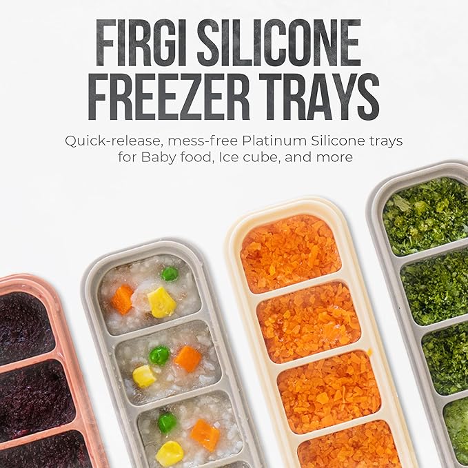 0.7 oz/12 Sections Silicone Ice Cube Freezer Tray with Lid, 100% Food-Grade Platinum Silicone,Leak Resistance & Dishwasher Safe for Baby Food Prep,Breast Milk,Purees - Korean Made, Pastel Pink