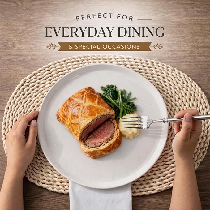 AmorArc Ceramic Dinnerware Sets with Pasta Bowls for 8, Handpainted Plates and Bowls Set with Rustic Terracotta Underside, Scratch Resistant Dishes Set, Dishwasher & Microwave Safe, 32 Pcs