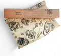 Beeswax Wrap: Sustainable Plastic-Free Storage for Snacks & Bread. Reusable, Cotton-Based & Eco-Friendly. Grey Nuts Design, 55”x13.4” Roll.