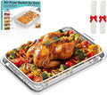 XL Air Fryer Basket & Pans for Oven | Fits 6 lb whole chicken, 18.7"x12.8" 6mm thick steel rack & tray, 30 papers, dishwasher safe ≤150°F, heavy-duty air fry