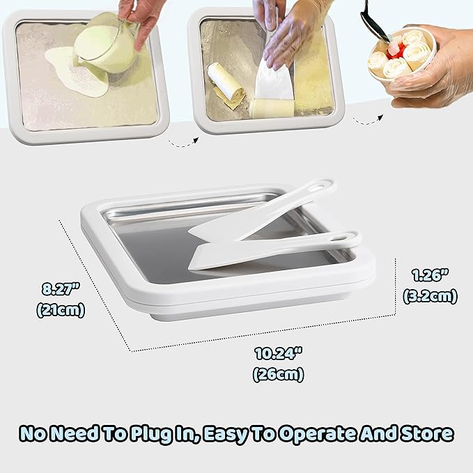 JoyMech Instant Ice Cream Maker Ideal for Making Soft Serve Ice Cream Slushies Frozen Yogurt Sorbet Gelato Rolled Ice Cream
