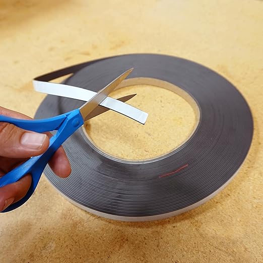 Master Magnetics Flexible Magnetic Tape - Magnet Strips with Strong Adhesive Backing for Walls, Boards, Signs, and More - 0.0625" Thick - 0.5" W - 100 Ft - 1 Roll