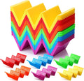 48 Packs Colorful Taco Holder Stands Plastic Large Taco Tray Plates Hold 2 or 3 Tacos Each Rack Server Hard Tortilla Holder for Party Platter Rack Dishwasher Microwave Safe
