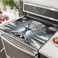 HOMETITUTE Diatomite Tree of Life Stove Top Cover for Electric Stove Butterfly Dish Drying Mat 28x20 Inch Kitchen Protector Heat Resistant Pad Coffee Mat