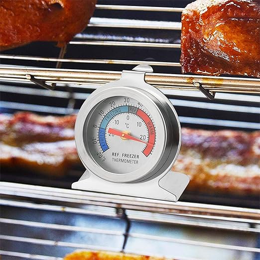 16 Pack Refrigerator Thermometer Large Dial Freezer Thermometer Classic Series Fridge Alarm Thermometer Internal Temperature Gauge for Fridge Freezer Cooler
