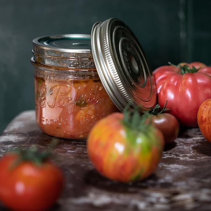 Le Parfait Familia Wiss 16oz (500ml) Wide Mouth Glass Canning Jars – 4PK Made in France, Airtight 2-Piece Lid, Reusable Zero Waste & Eco-Friendly for Kitchen Storage, Meal Prep, Fermentation & Baking