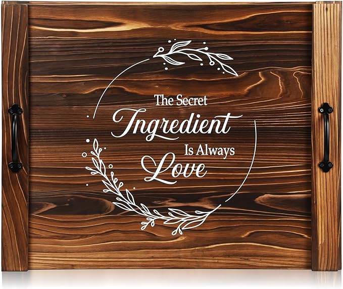 Patelai Noodle Board Stove Wooden Cover Stove Top Cutting Board with Handles 27.5 X 21.6 Inches Sink Cover for Electric Gas Burners Kitchen Counter Space(Thankful Style)