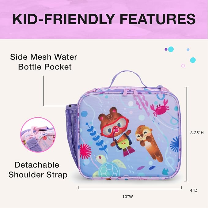 Traveler's Choice Kids JoJo the Bear's School Adventure, Under the Sea, Lunch Bag (8.5 x 10 x 4)