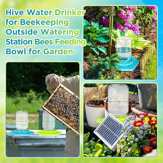 Reallnaive 2 Sets Bee Feeder for Mason Jar Silicone Bee Watering Station Compatible with Regular and Wide Mouth Hive Water Drinker Beekeeping Watering Station Bees Feeding Bowl for Outside Garden