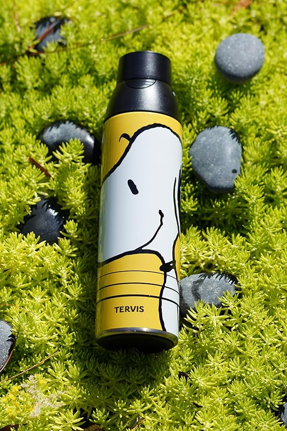 Tervis Venture Water Bottle Peanuts - Snoopy Maxiumus Triple Insulated Tumbler Travel Cup Keeps Drinks Cold & Hot, 36oz, Stainless Steel