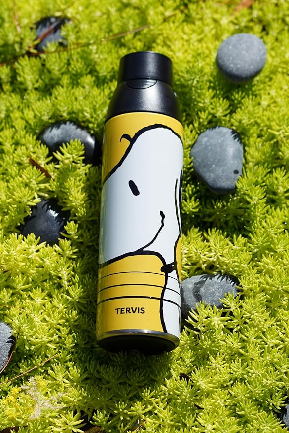 Tervis Venture Water Bottle Peanuts - Snoopy Maxiumus Triple Insulated Tumbler Travel Cup Keeps Drinks Cold & Hot, 26oz, Stainless Steel