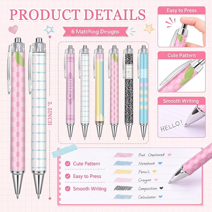 Honeydak 24 Set Back to School Teacher Gift Bulk Teachers Appreciation Gifts in Bulk 24oz Teacher Tumbler Cute Pastel Composition Notebook Sticky Note Ballpoint Pen for Mentor Lecturer Educator