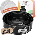 RFAQK Springform Pans Set of 3 - Non-Stick Leakproof Round Cheese Cake Pans 6" 8" 10" for Baking with 90 Pcs Parchment Paper Liners and Ebook - Perfect for Cheesecakes, Layer Cakes Baking, & More!