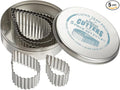 Ateco Fluted Edge Tear Drop Cutters in Graduated Sizes, Stainless Steel, 5 Pc Set