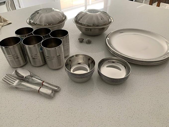 ROYAL SAPPHIRE Stainless Steel Dinnerware Set 40 Pieces, Service for 6