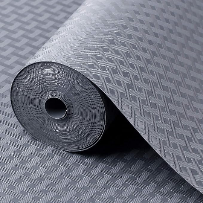 Shelf Liners for Kitchen Cabinets Refrigerator Liners Waterproof & Oil-Proof Kitchen Cupboard Liner Durable Drawer Mats EVA Material Non Adhesive Fridge Mats for Shelves - Gray 23.6 x 78.7 Inches