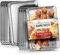Eatex Aluminum Baking Sheet Set,12 Pack Cookie Sheet Set, 18” x 13” Steel Baking Pan Set, Quality Cookie Sheets for Baking Nonstick, Half Sheet Baking Pans Set, Baking Sheets for Oven, Half Sheet Pan