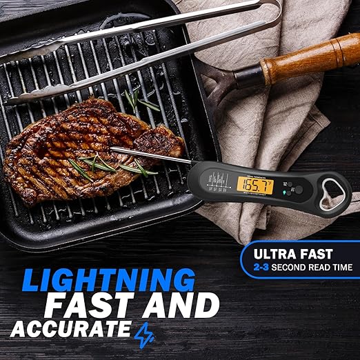 Meat Thermometer with Dual Probes - Advanced Bluetooth Cooking Thermometer for Perfect Grilling, Smoking, Oven Roasting & Air Frying, Long Range Monitoring & Smart Alerts