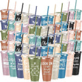 Uiifan 50 Pcs Inspirational Cups Bulk Appreciation Gifts for Employee Coworker Staff Team Thank You Gifts, Office Prizes for Adults Work Party Favors, Associates, Giveaways (Morandi Color)