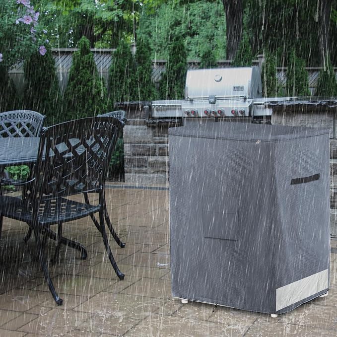 Deep Freezer Covers for Outside,Heavy Duty 600D Durable Chest Freezer Cover Waterproof,Outdoor Freezer Covers for Outside 7.0 Cubic Feet Chest Freezer,Top Can Be Opened(33"W x 22.5"D x 33.5"H,Grey)