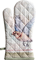 Maison d' Hermine Oven Gloves 100% Cotton Easter Oven Mitt Heat Resistant BBQ Cooking Gloves with Loop for Grilling, Microwave, Barbeque, Flying Birds Spring/Summer (Oven Mitt (7.5''''x13''''))