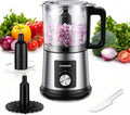 SHARDOR Electric Food Processor, 4 Cup Food Chopper with 3 Speed Settings (Pulse + Hands-Free 1&2), 400W Powerful Motor, 4 Bi-Level Blades and Whisk Attachment, BPA-Free, Stainless Steel