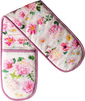 Maison d' Hermine Pivoine 100% Cotton Easter Double Oven Glove with Loop Heat Resistant for BBQ | Cooking | Baking | Grilling | Microwave | Barbecue | Spring/Summer (7.5 Inch by 35 Inch)