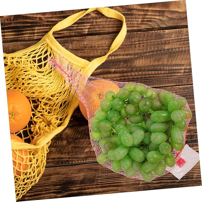 Happyyami 500 Pcs Fruit and Vegetable Mesh Bag Fruit Mesh Bag Garlic Bag Produce Bags Reusable Washable Cooking Mesh Bag Plastic Favor Bags Fruit and Veggie Pouches Rope Net Shopping Onion