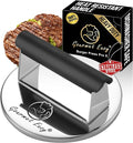 Smash Burger Press Stainless Steel, Burger Smasher for Griddle w/Heat Resistant Handle, Hamburger Press, Dishwasher Safe Grill Press for Griddle, Meat Press & Griddle Press for Flat Top Grill Cooking