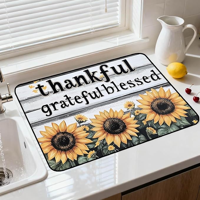 Stove Top Cover for Electric Stove, Vintage Farmhouse Style Glass Cooktop Protector, Multi-functional Kitchen Counter & Washer Top Cover