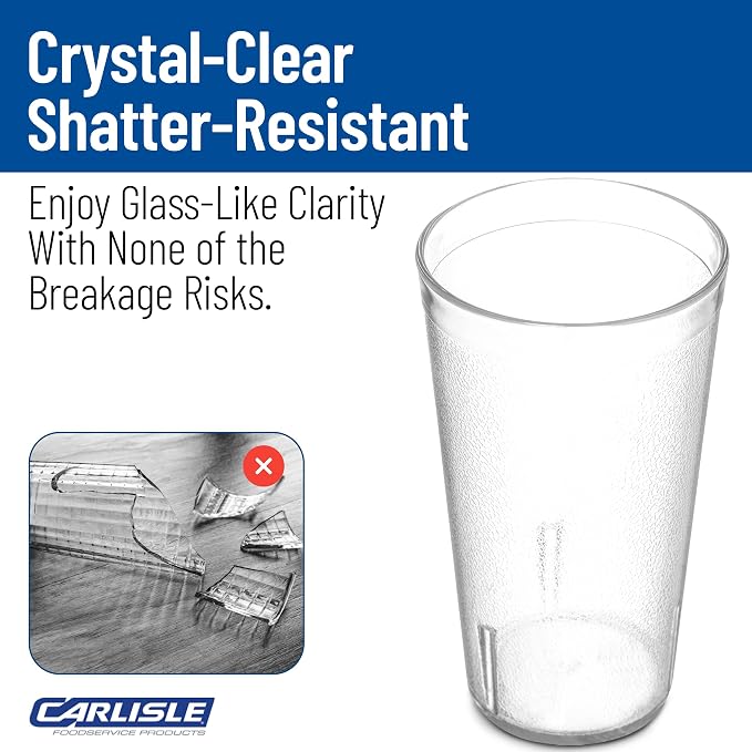 CFS Stackable™ Plastic Tumbler 20 Ounces Clear (Pack of 72)
