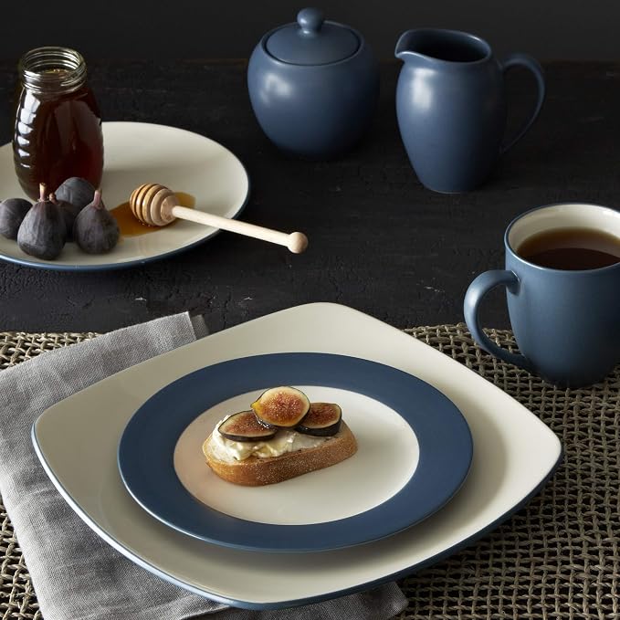 Noritake Colorwave Blue 4-Piece Square Place Setting, Service for 1